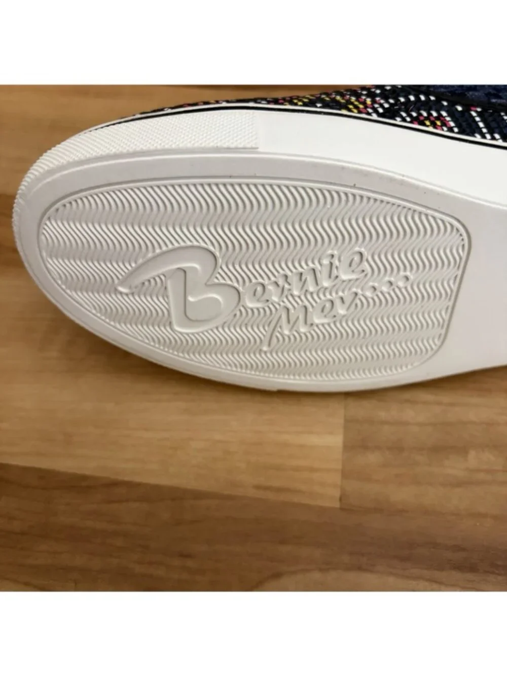 Bernie Mev Women’s Size USA 7 Woven Blair Slip On Geometric Pattern Memory Foam